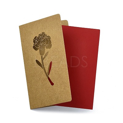 Kraft Paper Greeting Cards AJEW-L093-01B-1