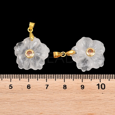 Natural Quartz Crystal Carved Pendants G-A315-01G-01-1