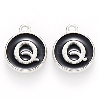 Platinum Plated Alloy Charms X-ENAM-S118-02Q-P-1