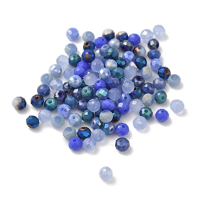 Electroplate Glass Beads GLAA-D020-01G-1