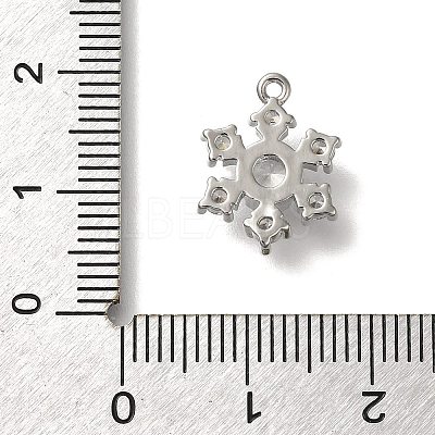 Rack Plating Brass Micro Pave Cubic Zirconia Pendants KK-M014-10A-P-1