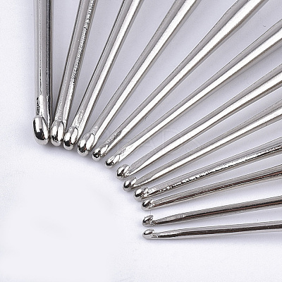 Aluminum Crochet Hooks Needles TOOL-S011-04-1