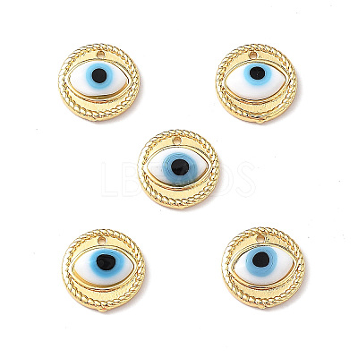 Handmade Lampwork Evil Eye Pendants ZIRC-L102-15G-03-1