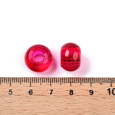 Baking Paint Transparent Glass European Beads DGLA-N005-13A-01-1