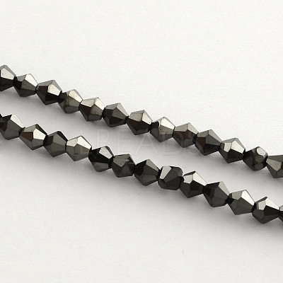 Electroplate Glass Bead Strands EGLA-R094-4mm-07-1