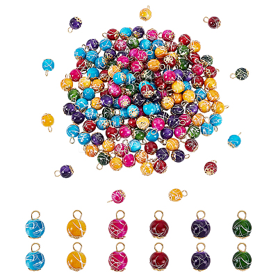 200Pcs Opaque Drawbench Acrylic Charms PALLOY-PHE00016-1