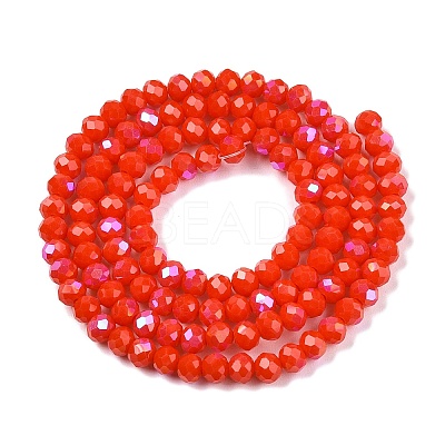 Electroplate Opaque Solid Color Glass Beads Strands EGLA-A044-P6mm-L03-1
