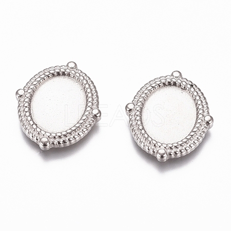 Non-Tarnish 304 Stainless Steel Cabochon Settings STAS-G218-16P-1