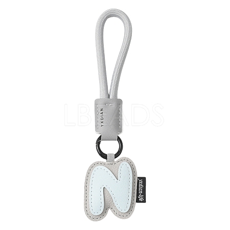 PU Leather Letter Pendant Decoration HJEW-YWC0002-001N-1