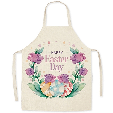 Cute Easter Egg Pattern Polyester Sleeveless Apron PW-WG98916-26-1