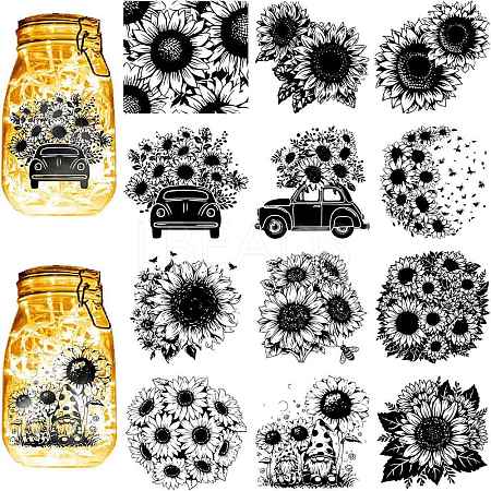 PVC Lamp Film for DIY Colorful Light Hanging Lamp Frosted Glass Jar DIY-WH0505-031-1