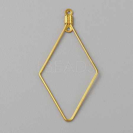 Brass Hoop Earring Findings LS-KK-WH0083-03G-1