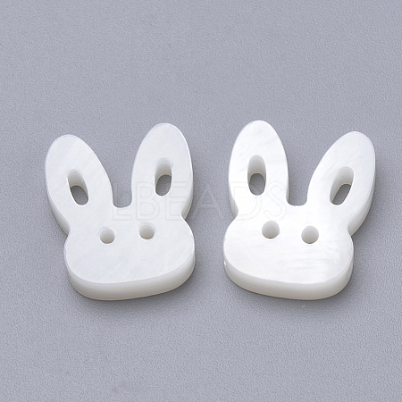 Bunny Natural Freshwater Shell Beads SHEL-T007-18-1