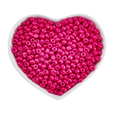 6/0 Baking Paint Glass Seed Beads SEED-OL0002-09-4mm-06-1