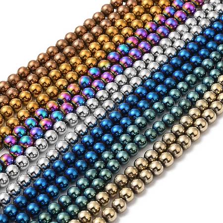 Electroplate Synthetic Non-magnetic Hematite Beads Strands G-E602-04-1