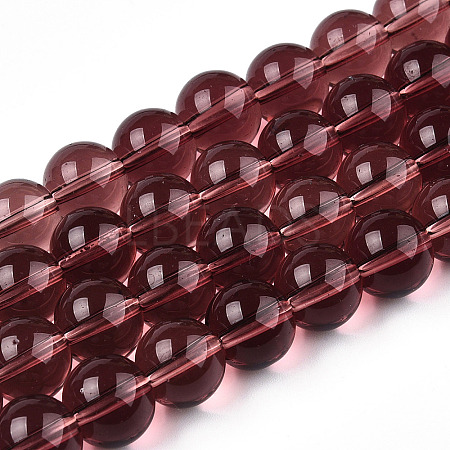 Transparent Glass Beads Strands GLAA-T032-T10mm-19-1