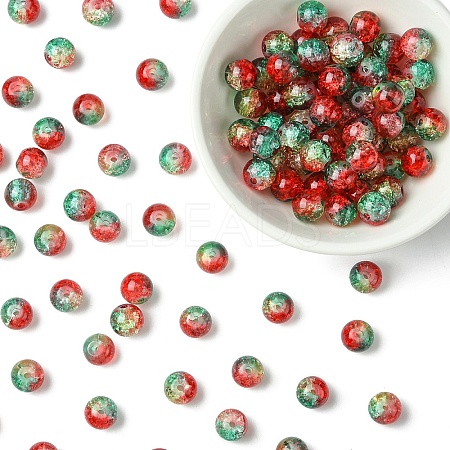 100Pcs Crackle Glass Beads CCG-YW0001-19B-12-1