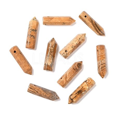 Natural Picture Jasper Pointed Pendants G-D460-01D-1