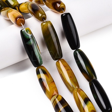 Natural Agate Dyed Beads Strands G-T138-230G-1