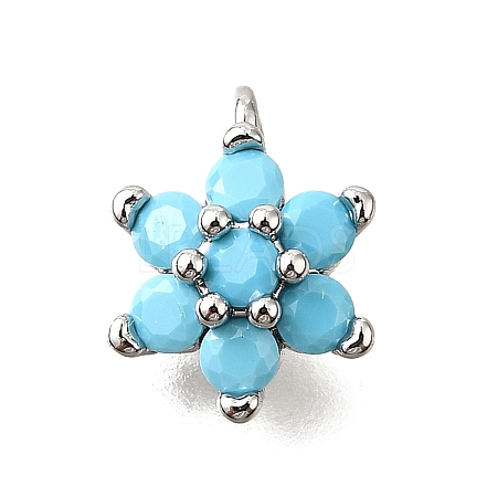 Brass Micro Pave Cubic Zirconia Pendants KK-D356-01B-P-1