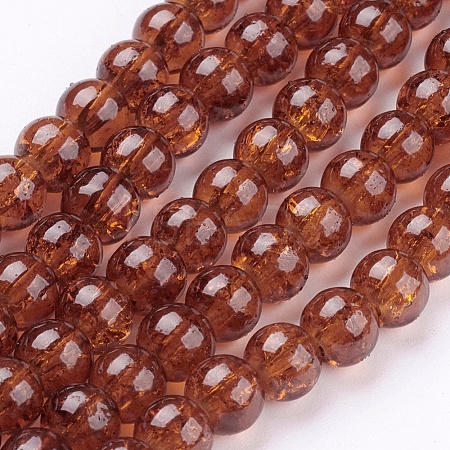 Crackle Glass Beads Strands X-CCG-Q001-6mm-16-1