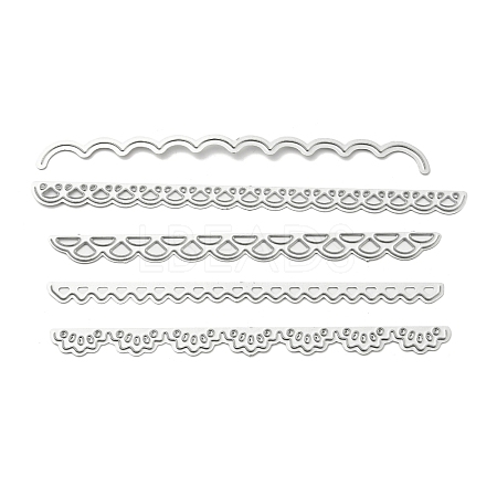 5Pcs 5 Styles Carbon Steel Lace Cutting Dies Stencils DIY-UN0003-71-1