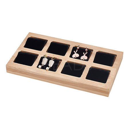 8-Grid Wood Earring Display Board EDIS-WH0016-010B-1