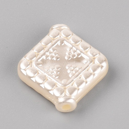 Opaque Acrylic Beads OACR-WH0026-07B-1
