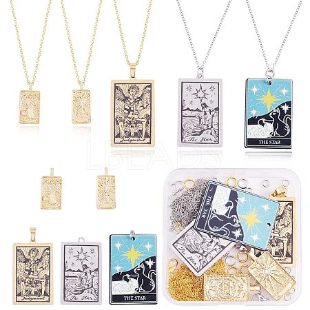 DIY Jewelry Tarot Pendant Necklace Making Kits DIY-SZ0009-78-1