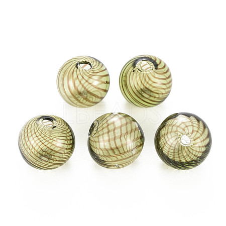 Transparent Handmade Blown Glass Globe Beads GLAA-T012-40C-06-1