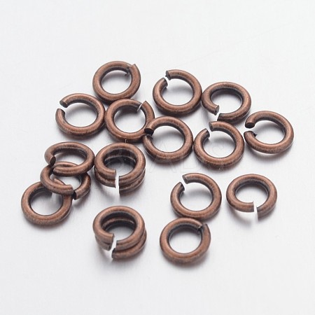 Red Copper Color Brass Open Jump Rings X-JRC5MM-R-1