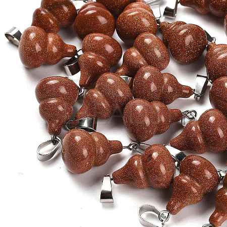 Synthetic Goldstone Pendants G-B127-03P-09-1