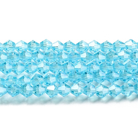 Transparent Electroplate Glass Beads Strands GLAA-F029-2mm-C20-1