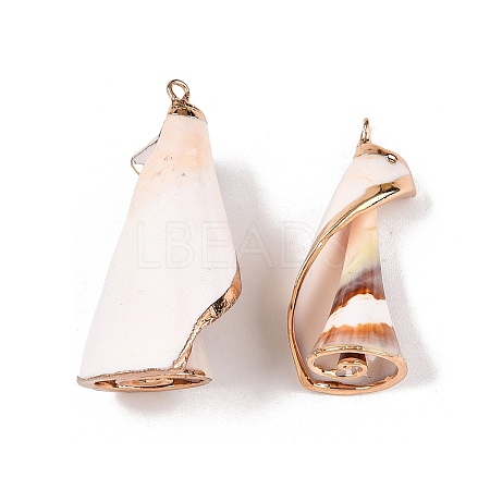 Natural Sea Shell Pendants SSHEL-N038-37-1