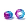 Two Tone Transparent Crackle Acrylic European Beads TACR-P009-B01-07-2