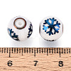 Christmas Opaque Glass Beads EGLA-R113-01F-3