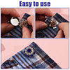 8Pcs Brass Rhinestone Cufflinks BUTT-GL0001-07A-4