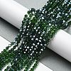Transparent Electroplate Glass Beads Strands EGLA-A039-T4mm-A25-4