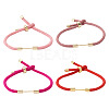 4Pcs 4 Colors Braided Nylon Cord Bracelet Making MAK-TA0001-26A-3