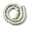 Flat Round Handmade Polymer Clay Beads CLAY-R067-10mm-02-2