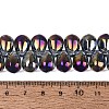 Electroplate Baking Paint Transparent Glass Beads Strands GL-N005-02A-C04-4