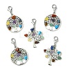 10Pcs 2 Styles Tibetan Style Alloy Pendant Decorations HJEW-CJ0001-17-1