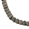 Electroplated Natural Lava Rock Beads Strands G-Q1009-G01-02D-3
