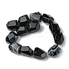 Natural Black Agate Beads Strands G-F743-04C-3