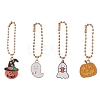 Halloween Theme Alloy Enamel Pendant Decorations HJEW-JM00983-1