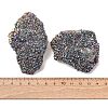 Electroplated Natural Druzy Quartz Crystal Cluster Ornaments RABO-PW0001-179B-6