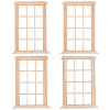 Rectangle Wooden Mini Windows AJEW-WH0254-75-1