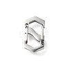 304 Stainless Steel Keychain Clasp Findings STAS-U051-01B-P-1