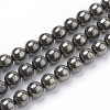 Natural Pyrite Beads Strands G-S249-01-6mm-1