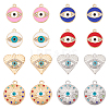 32Pcs 8 Style Rack Plating Alloy Enamel Pendants FIND-FH0005-06-1
